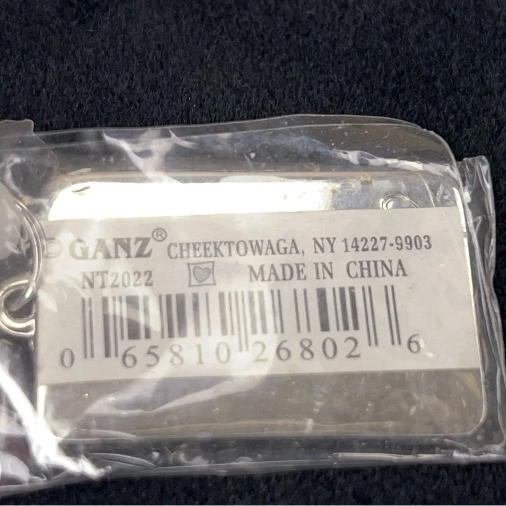 New Ganz Silver Angela Name Tag Charm Childrens Girls Gift NWT Pendant